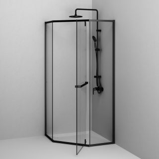 Душевой уголок Am.Pm Gem W90G-405-9090-BT 90x90 см цвет профиля чёрный стекло прозрачное